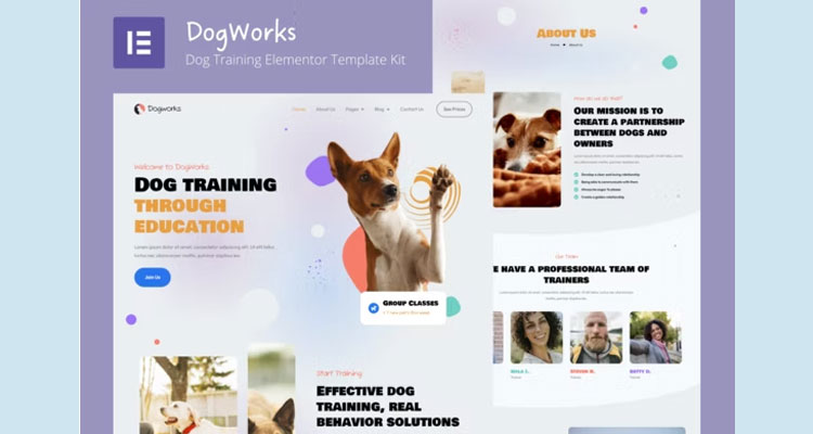 DogWorks - Dog Training Elementor Template Kit