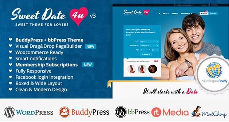 Sweet Date - More than a Wordpress Dating Theme