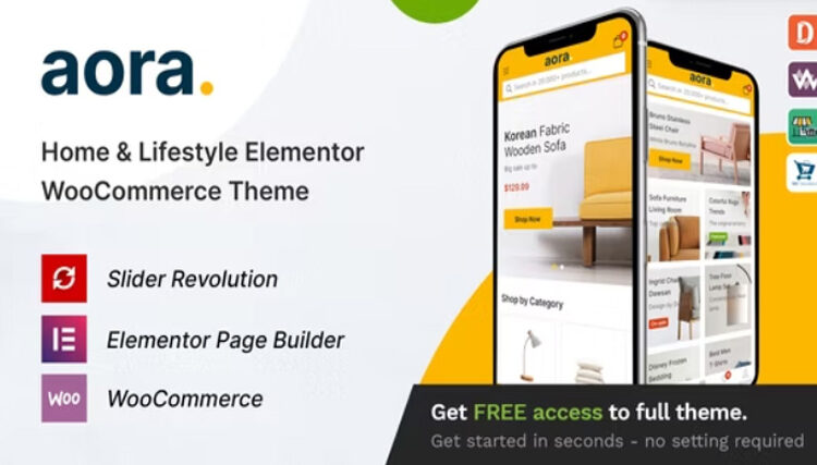 Aora – Home & Lifestyle Elementor WooCommerce Theme